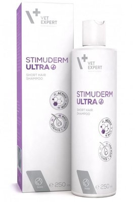 Шампунь VetExpert Stimuderm Ultra Short Hair при надмірному випаданні шерсті у короткошерстих собак, 250 мл (209480) 6976 фото