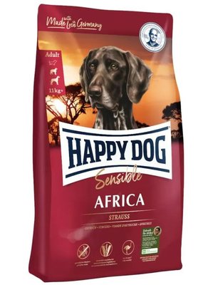 Happy Dog Africa беззлаковый сухой корм с мясом страуса и картофелем для собак малых пород, 12,5 кг (3548) 6872 фото