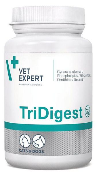 Тридигест TriDigest Vetexpert пищевая добавка поддерживающая пищеварение у собак и кошек, 40 таблеток 639 фото