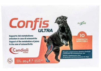 Кандіолі Конфіс Ультра Candioli Confis Ultra для підтримки суглобів при остеоартриті у собак, 10 таблеток 4013 фото