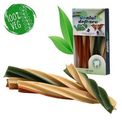 Лакомство Croci Stick Dental Defense Veg стики со сладким картофелем и мятой для зубов и дёсен собак, 75 гр (C1030227) 8154 фото