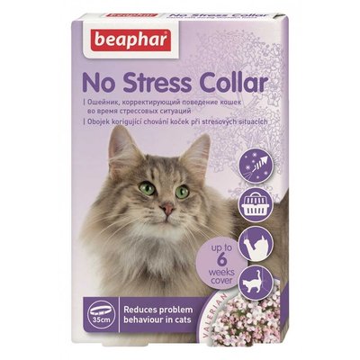 Нашийник антистрес Beaphar No Stress Collar Cat для зняття стресу і корекції поведінки у котів, 35 см (13228) 7353 фото