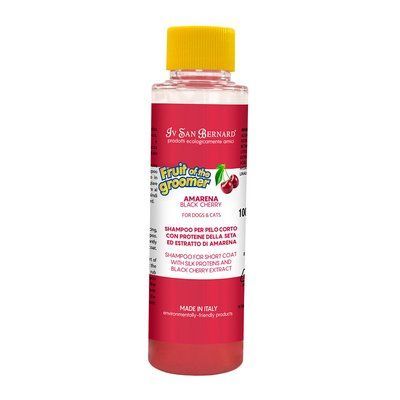Шампунь Чорна Вишня Iv San Bernard Black Cherry з протеїнами шовку для короткошерстих собак та кішок, 100 мл 9895 NSHAAM100 фото