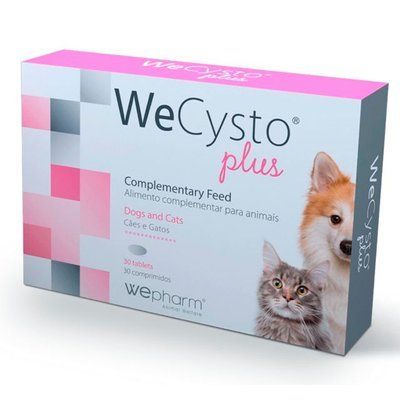 ВиЦисто Плюс WeCysto Plus Tabs Wepharm для поддержания функции мочевыводящих путей у собак и кошек, 30 таблеток 15516 фото