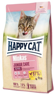 Happy Cat Minkas Junior Care сбалансированный сухой корм для котят-юниоров от 3 до 12 месяцев, 1,5 кг (70374) 6926 фото