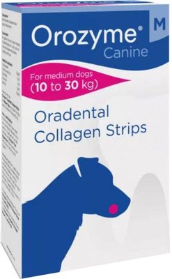 Орозим Ecuphar Orozyme М жувальні смужки для гігієни порожнини рота собак вагою від 10 до 30 кг, упаковка 5042 фото