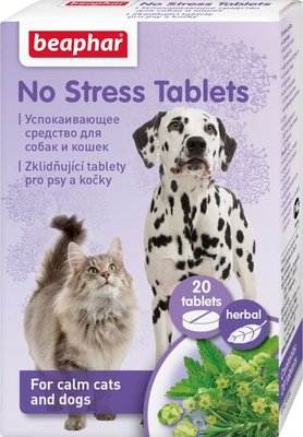 Beaphar No Stress Tablets Антистрес, заспокійливі таблетки для собак і котів, 20 таблеток (13218) 7412 фото