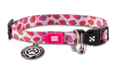 Ошейник Клубничная Мечта Max & Molly Smart ID Matrix Strawberry Dream/L с QR-кодом для собак, обхват шеи 39 - 62 см (221084) 5842 фото
