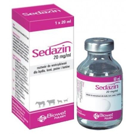 Седазін 20 мг/мл Sedazin заспокійливе знеболюючий засіб для ВРХ, коней, собак і котів, 50 мл 1186 фото