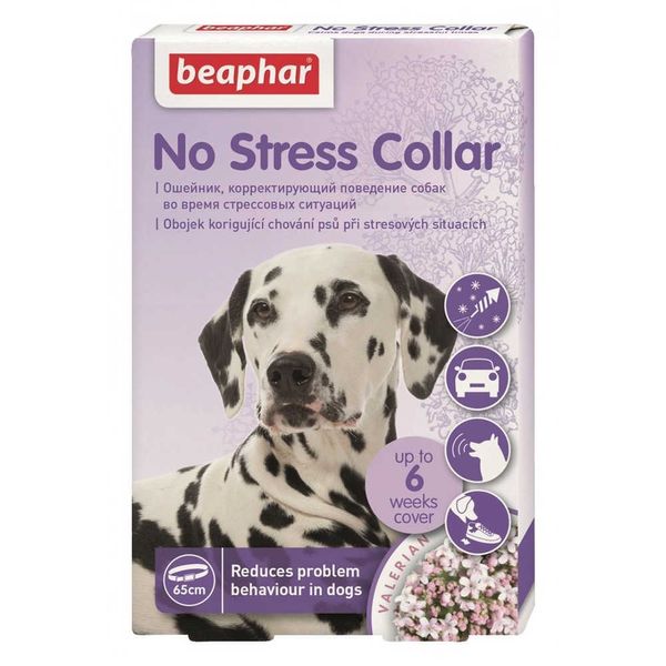 Ошейник антистресс Beaphar No Stress Collar Dog для снятия стресса и коррекции поведения у собак, 65 см (13229) 7354 фото