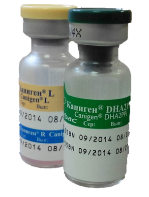 Каніген DHA2PPi/LR Virbac Canigen DHA2PPi/LR комплексна вакцина для собак щенят старше 12 тижнів, 1 доза 341 фото