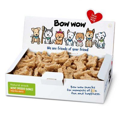 Ласощі для собак "Bow wow" натуральні міні-кісточки з птиці та юки, 900 гр/ box BW369 фото