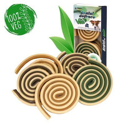 Лакомство Croci Roll Dental Defense Veg ролы с арахисом, кокосом и мятой для зубов и дёсен собак, 100 гр (C1030234) 8156 фото