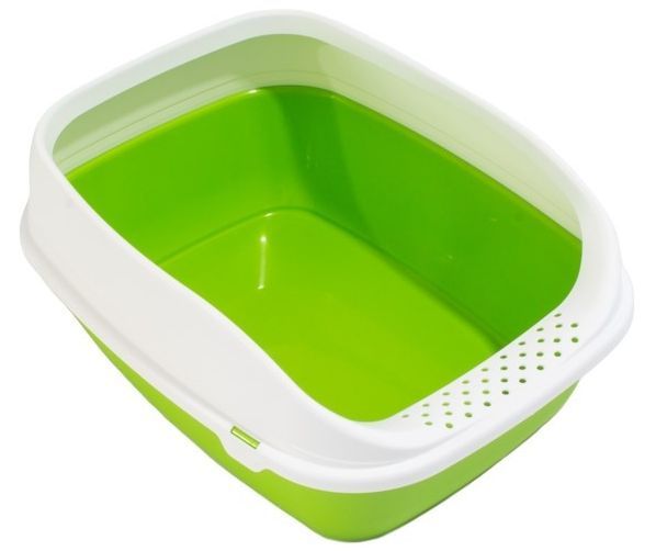 Туалет-лоток Бета Плюс Міні 43*31*16 см Beta Plus Mini пластиковий з рамкою для кішок, колір зелений 5139 фото