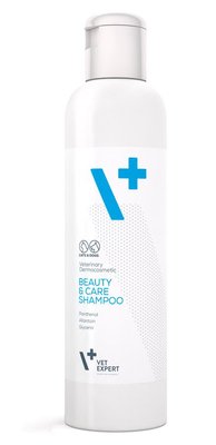 Шампунь VetExpert Beauty & Care Shampoo з пантенолом для котів і собак із сухою та чутливою шкірою, 250 мл (40535) 6979 фото