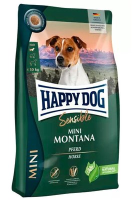 Happy Dog Sensible Mini Montana Horse беззерновой сухой корм с кониной и картофелем для собак малых пород, 4 кг (61248) 6875 фото