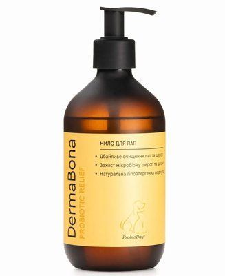Рідке мило DermaBona ProbioDay with Probiotics з пробіотиками для гігієни лап собак і котів, 500 мл 15474 фото