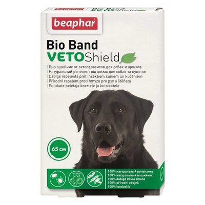 Bio Band VetoShield For Cats Beaphar нашийник від бліх, кліщів і комарів для собак і цуценят з 2 місяців, 65 см (10665) 7414 фото