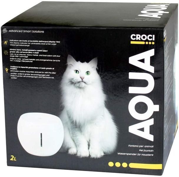Розумна поїлка-фонтан для кота CROCI, 2л, 22х17см 8210 фото