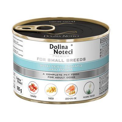 Корм конс.Dolina Noteci Premium для собак маленьких порід з телятиною,помідорами та локшиною,185 гр DN 185 (434) фото