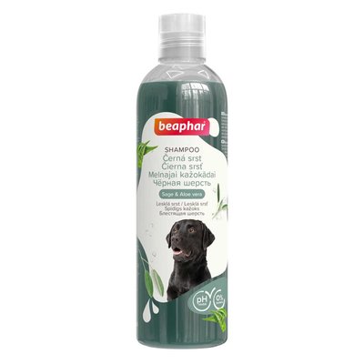 Шампунь Beaphar Shampoo for Black Dogs Sage & Aloe Vera з шавлією та алое вера для собак чорного забарвлення, 250 мл (13840) 7338 фото