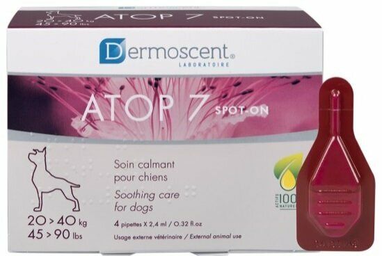 Атоп 7 Dermoscent Atop 7 Spot-on капли при атопии, аллергии кожи у собак весом от 20 до 40 кг, 4 пипетки 6959 фото