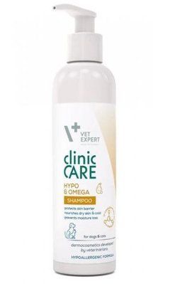 Clinic Care Hypo & Omega VetExpert шампунь для чутливої, сухої шкіри котів і собак, 250 мл 11538 фото