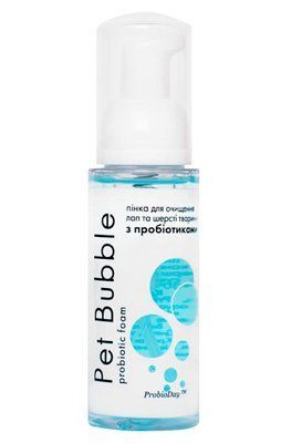 Піна ProbioDay Pet Bubble Probiotic Foam з пробіотиками для очищення лап і шерсті собак та котів, 80 мл 15475 фото