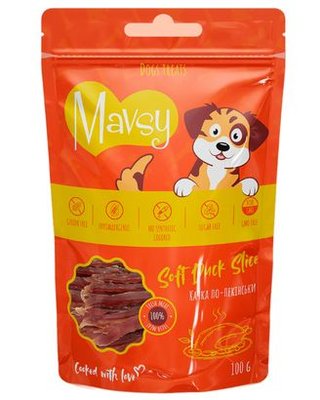 Мавсі Mavsy Soft Duck Slice смужки з качки по пекінськи - ласощі для собак, 100 гр (LSD01) 6015 фото
