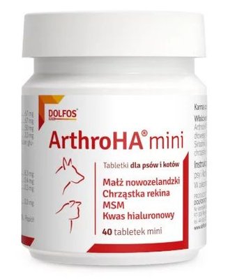 Артро Ха Міні вітамінна харчова добавка для зміцнення суглобів маленьких собак і кішок, 40 міні таблеток 619 фото
