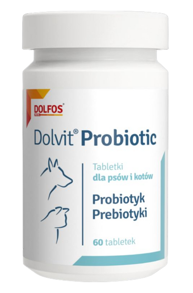 Долвіт Пробіотик Dolvit Probiotic Dolfos симбиотик для ШКТ собак і кішок, 60 таблеток 599 фото