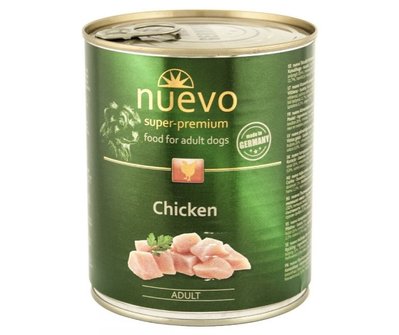 Нуево 800 гр Nuevo Dog Adult Chicken консервированный корм с курицей для взрослых собак, упаковка 6 банок (95008) 7022 фото