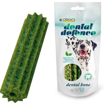 Лакомство Croci Dental Defense Bone с мятой для собак, кость для чистки зубов, 100 гр (C1030948) 6162 фото
