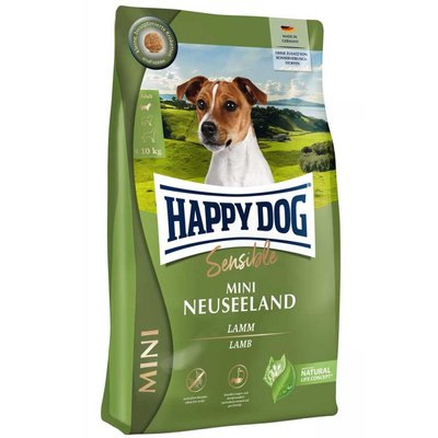 Happy Dog Sensible Mini Neuseeland Lamb беззлаковый сухой корм с ягненком и рисом для собак малых пород, 4 кг (61227) 6876 фото