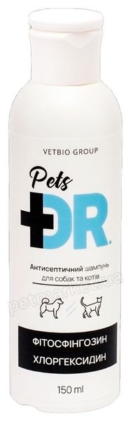Доктор Петс Vetbio Dr.Pets антисептический шампунь с фитосфингозином, хлоргексидином для кошек и собак, 150 мл 5600 фото