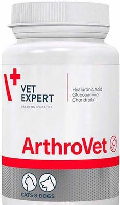 Артровет Arthrovet Vetexpert для профілактики захворювань хрящів і суглобів у собак і кішок, 90 таблеток 677 фото