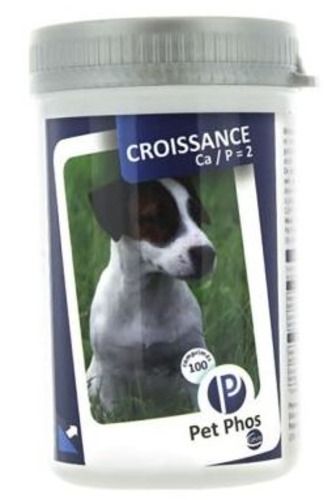 Pet Phos Croissance Ca/P=2 Growth Dog вітамінна добавка для цуценят, вагітних та годуючих сук, 100 таблеток 5744 фото