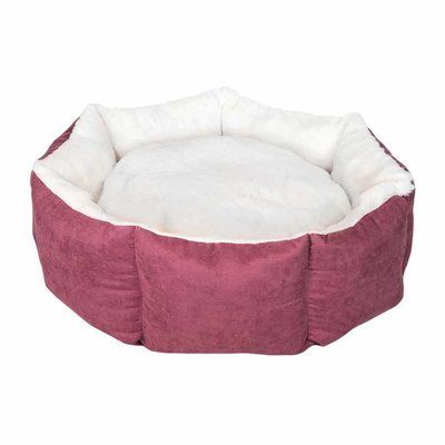 Лежак для тварини CUPCAKE ,круглий (марсала/беж) 98 см, 35кг XL 6316 фото