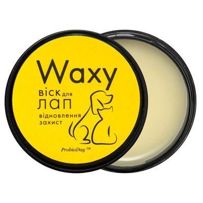 Крем-бальзам Waxy ProbioDay &mdash; віск для захисту подушечок лап собак і котів від тріщин та сухості, 50 мл 15476 фото