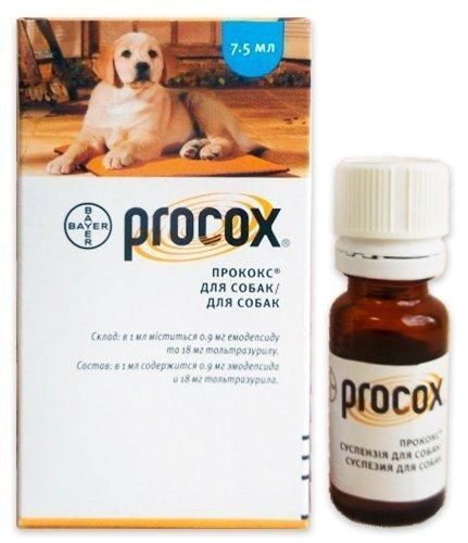 Прококс Procox суспензия для собак от глистов, 7,5 мл 890 фото