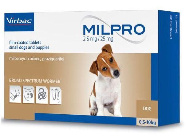 Милпро Virbac Milpro таблетки от глистов для собак весом от 0,5 до 5 кг, 4 таблетки 4141 фото