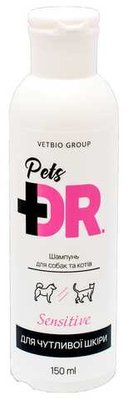 Доктор Петс Vetbio Dr.Pets Sensetive шампунь для чутливої шкіри собак та котів, схильних до алергії, 150 мл 5601 фото