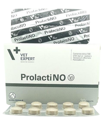 Пролактино Prolactino Vetexpert для сук до 15 кг з симптомами неправдивої щенности, 30 таблеток 634 фото