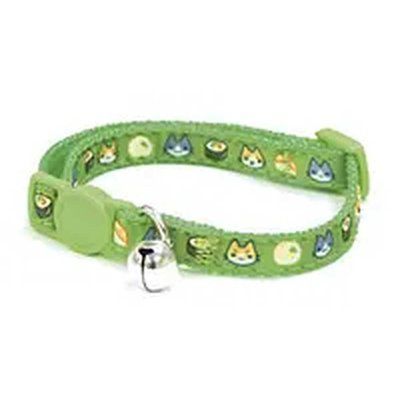 Нашийник для кота CROCI CATMANIA SUSHI, зі дзвіночком, нейлон, зелений, 23-35x1 см C5079426 фото