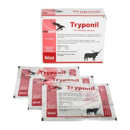 Трипонил Tryponil Interchemi эктопаразитоцид с/х тварин, собак, кішок, 1 пакетик х 2,36 гр 1312 фото