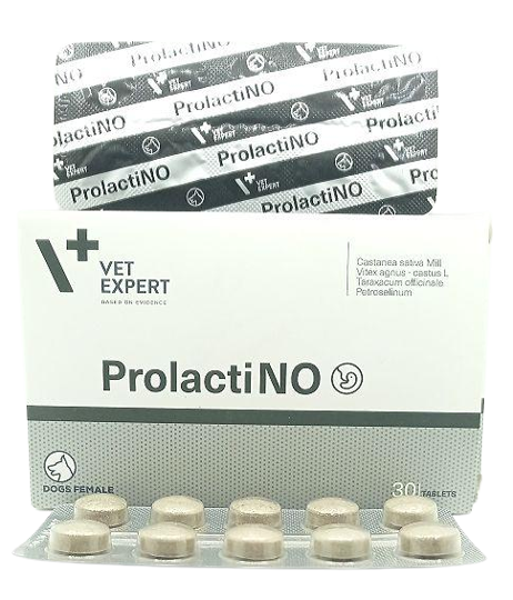 Пролактино Prolactino Vetexpert для сук до 15 кг з симптомами неправдивої щенности, 30 таблеток 634 фото