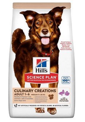 Хилс Hill's SP Canine Adult Medium Culinary Creations Duck утка, корм для собак 11-25 кг от 1 до 6 лет, 2,5 кг (607388) 7623 фото