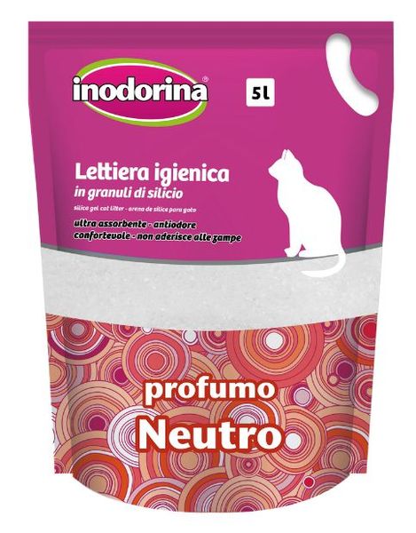Inodorina Bag Profumo Nuetro силикагелевый наполнитель для кошачьего туалета, без аромата, 2,5 кг, 5 л (1200020004)  5696 фото