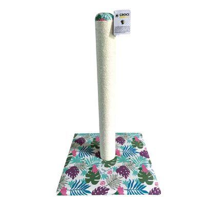 Когтеточка Croci 40*40*62 см столбик на подставке для кошек, цвет тропик (C6021111) 8215 фото
