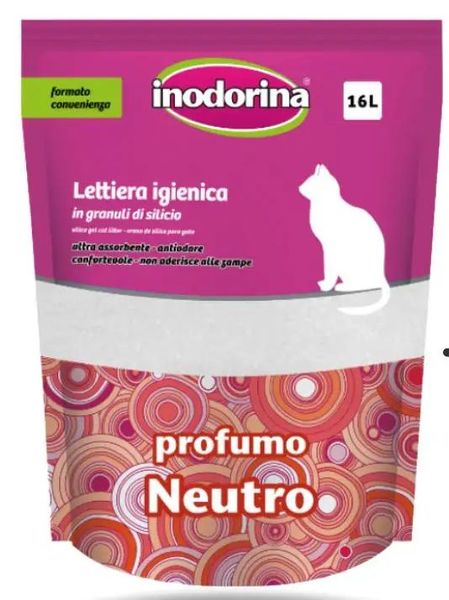 Inodorina Bag Profumo Nuetro силикагелевый наполнитель для кошачьего туалета, без аромата, 16 л (1200020002) 5697 фото